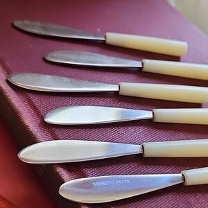 Vintage Set Of 6 Cocktail Spreaders Japan